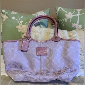 Lilac Coach Tote Purse